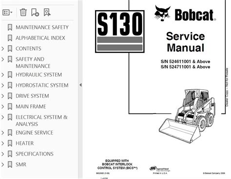 2007 bobcat s130 skid steer|bobcat s130 operating manual.